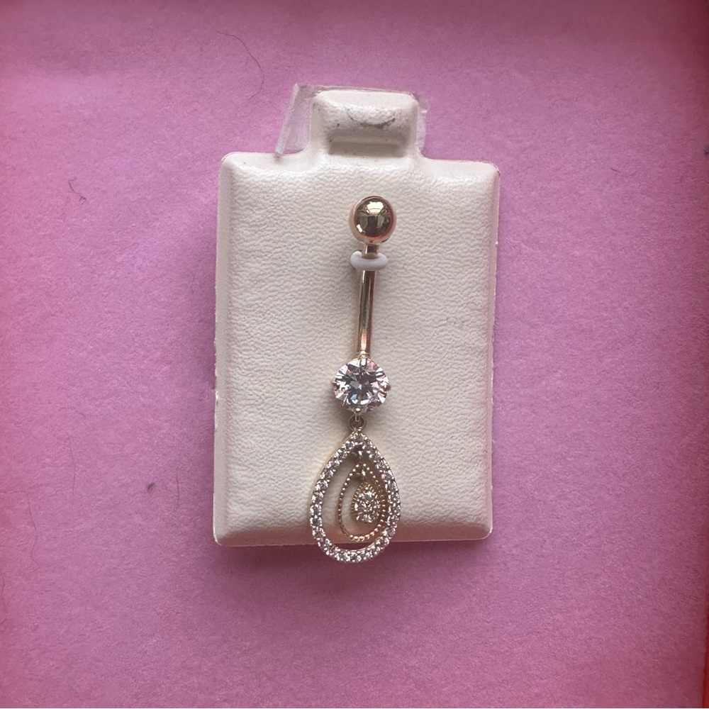 NWT 10k gold bellybutton ring